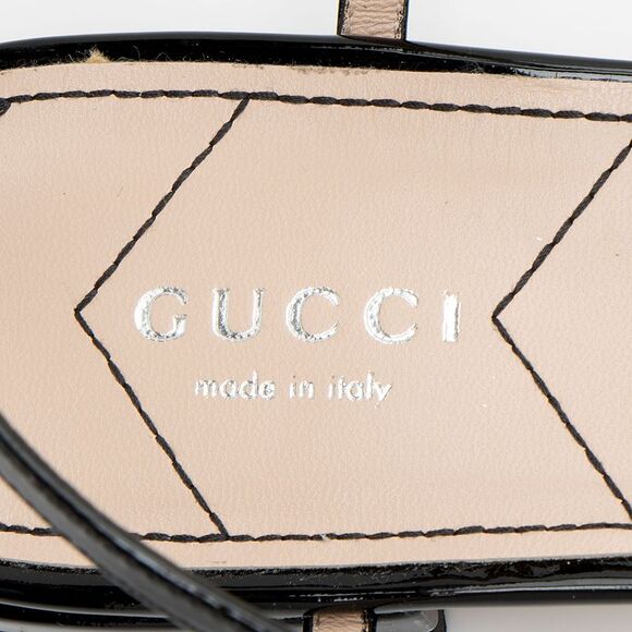 Gucci Patent Leather Double G Slingback Flats - Size 8 / 38 - Picture 7 of 7